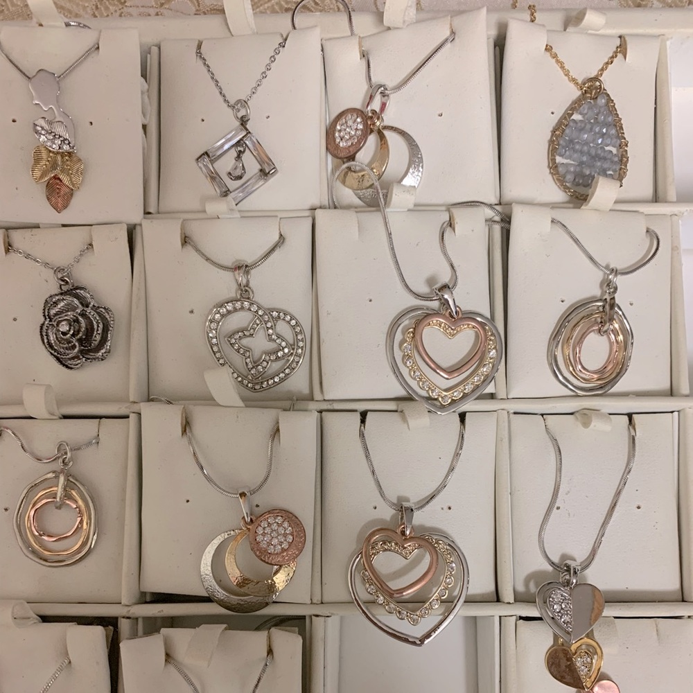Gold plated charm necklace